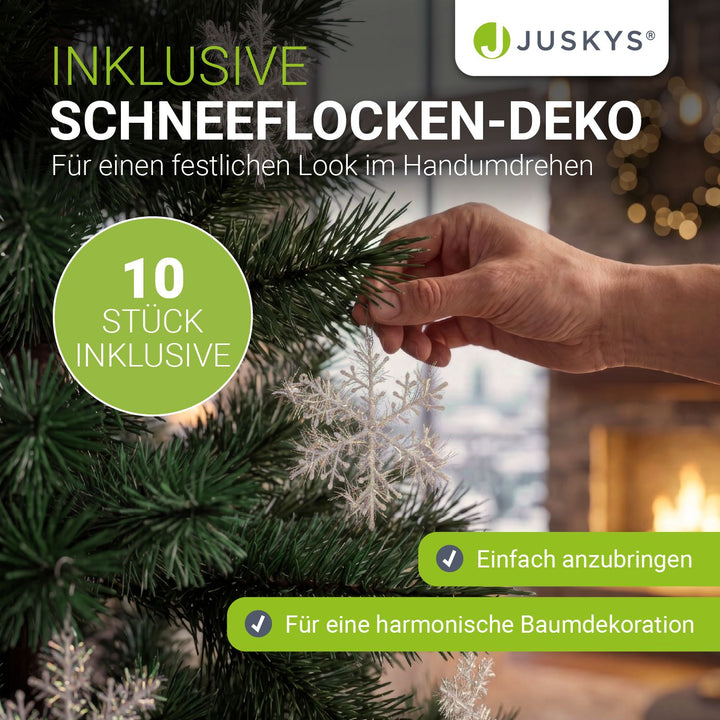 Kunstkerstboom Norvi – nordmannlook, met houten standaard