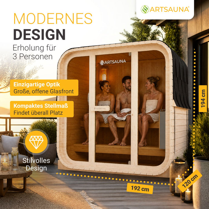 Cube barrelsauna Fjora M
