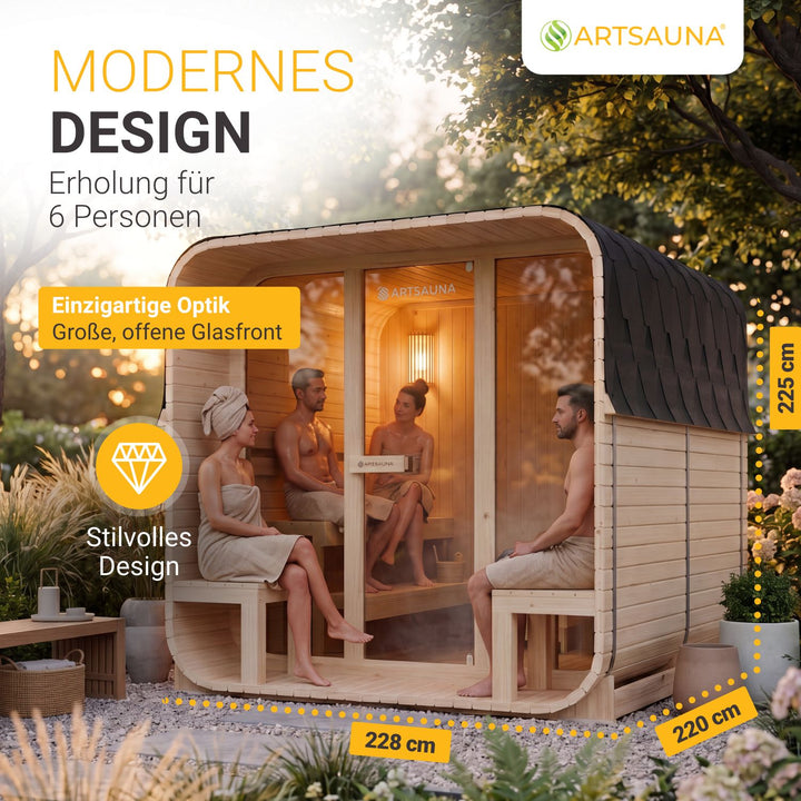 Cube barrelsauna Fjora XL