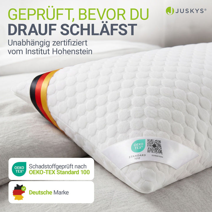 Hoofdkussen met traagschuim 40x60 cm – set van 2, wit