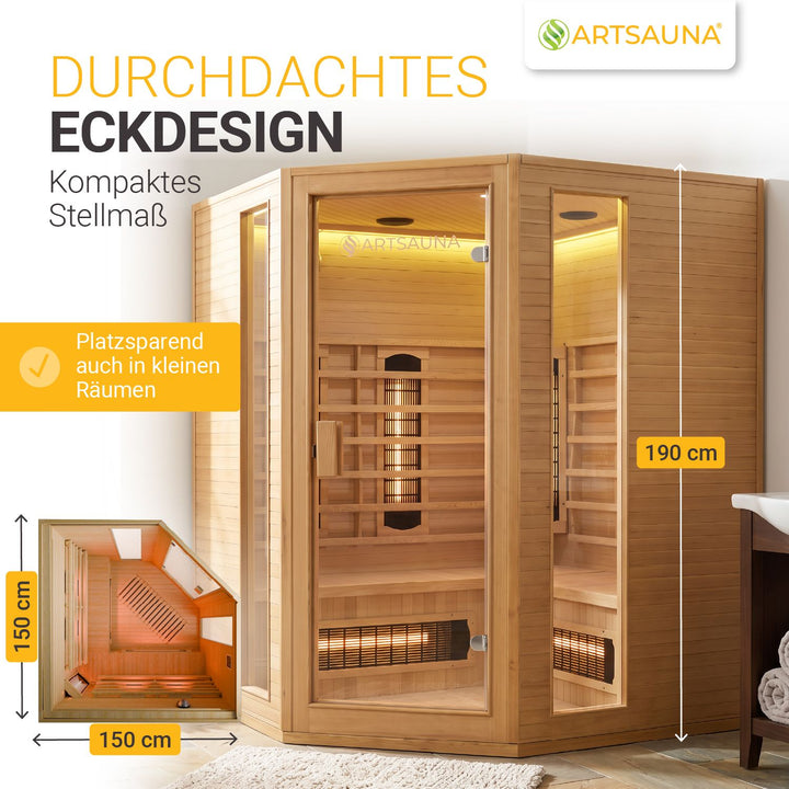 Infraroodcabine Nyborg E150V – 4 personen, volspectrumstralers