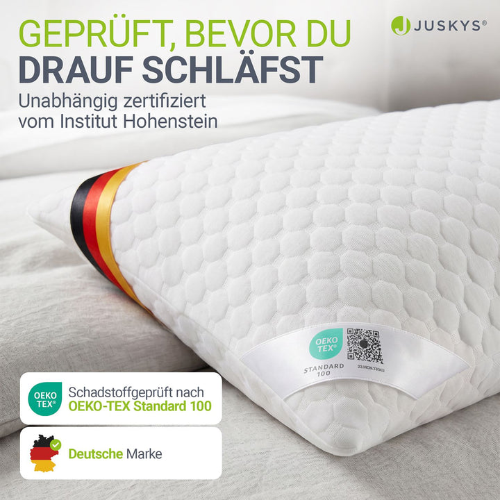 Hoofdkussen met traagschuim 40x60 cm – set van 2, wit