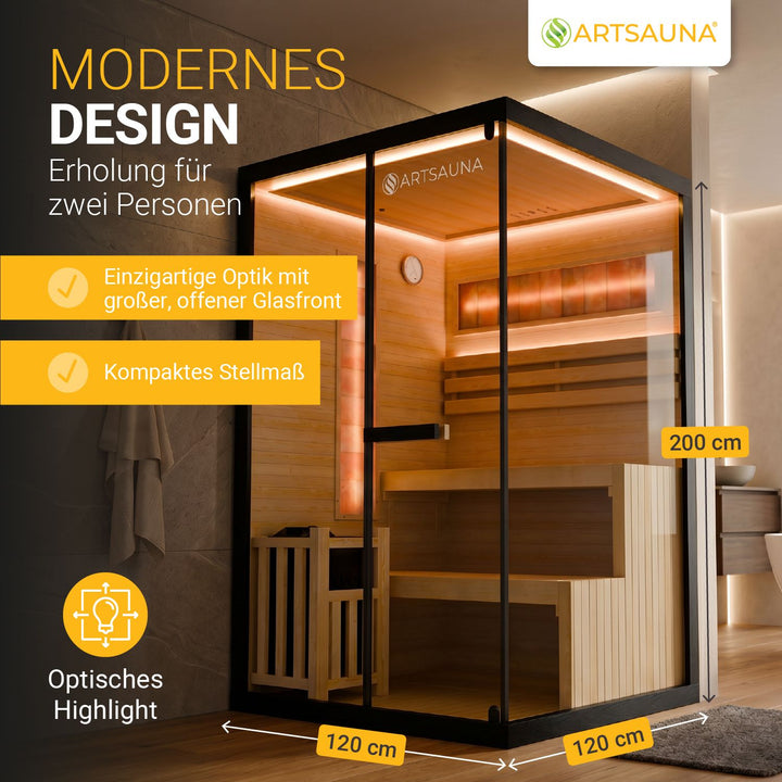 Traditionele sauna Vantaa - zwart