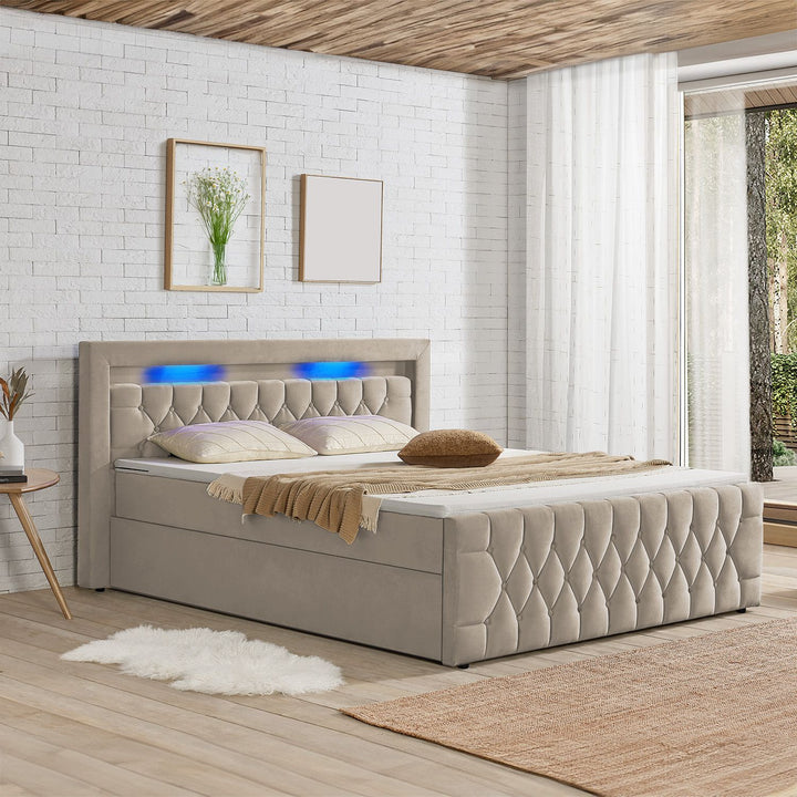 Boxspringbed Leona - Fluwelen