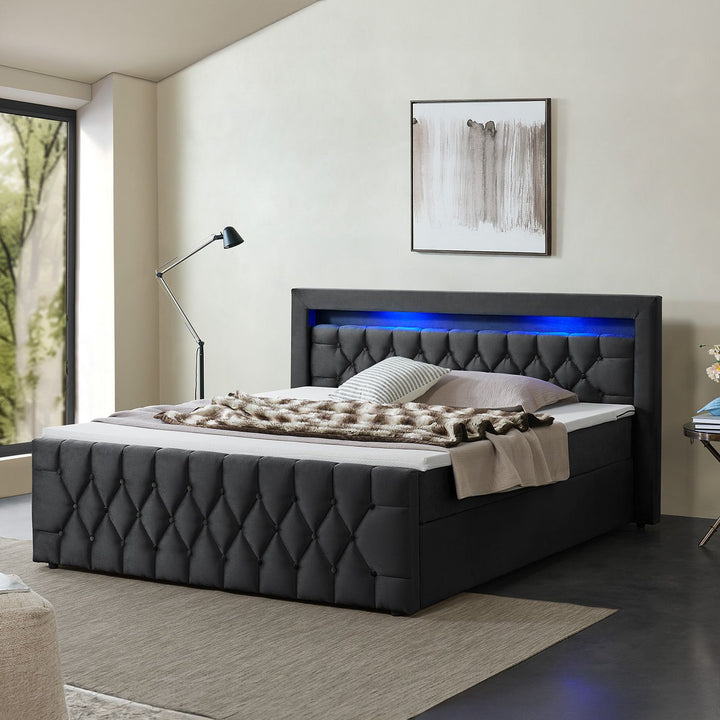 Boxspringbed Leona - Fluwelen