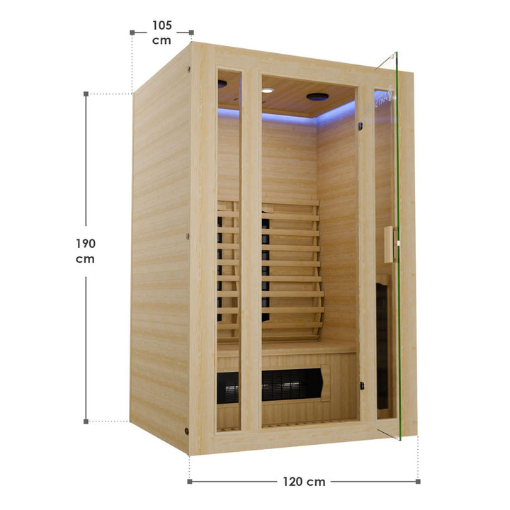 Infraroodcabine Nyborg S120K – 2 personen, keramische stralers
