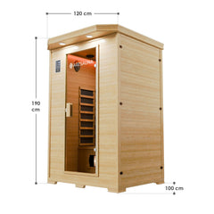 Infraroodcabine Oslo – triplex verwarmingssysteem, hemlockhout