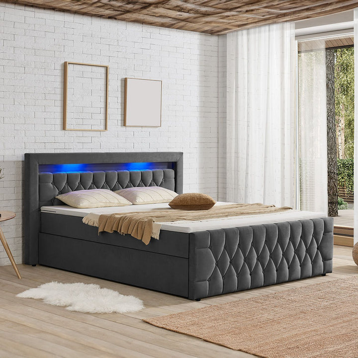 Boxspringbed Leona - Fluwelen