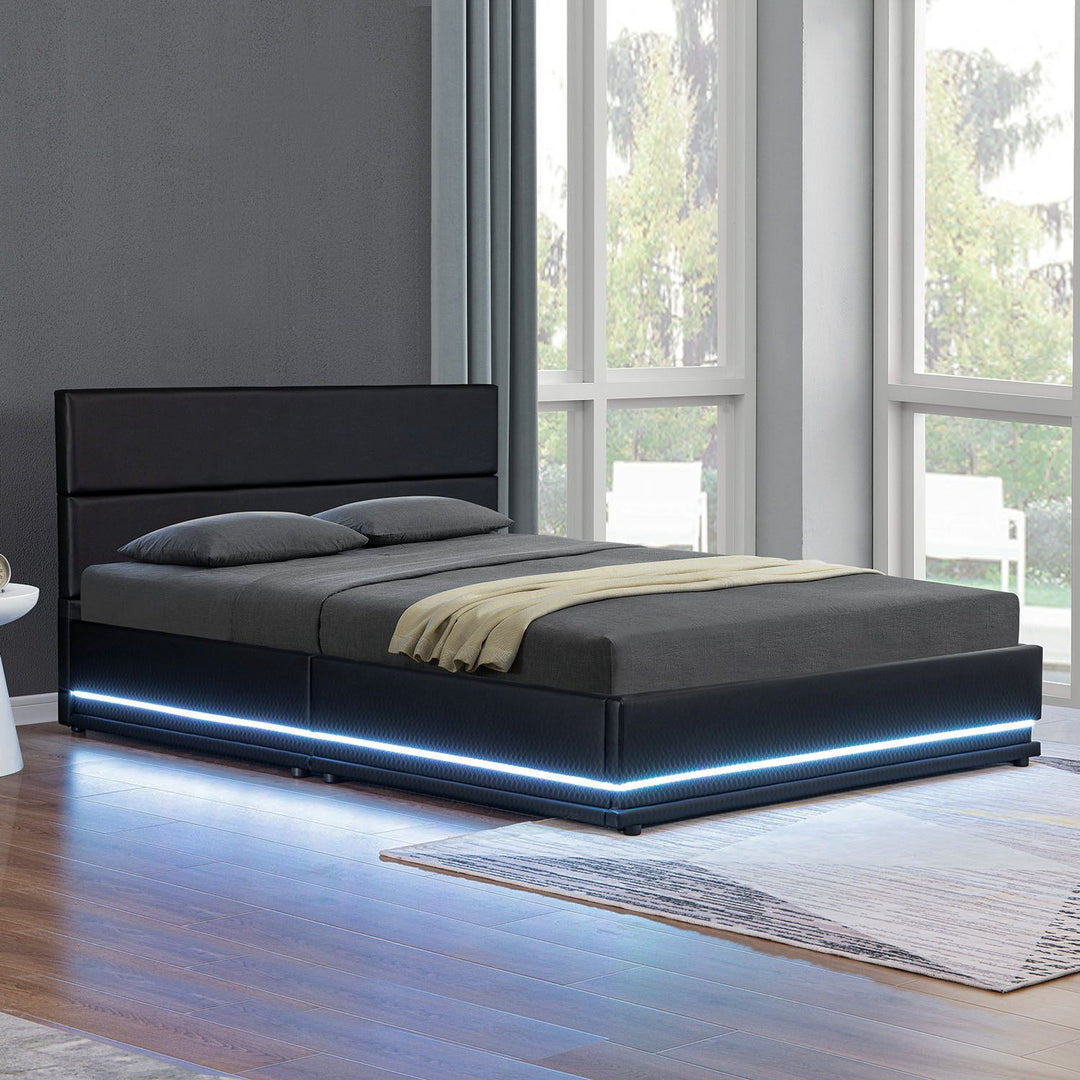 Bed met verlichting - sfeervolle ambiance